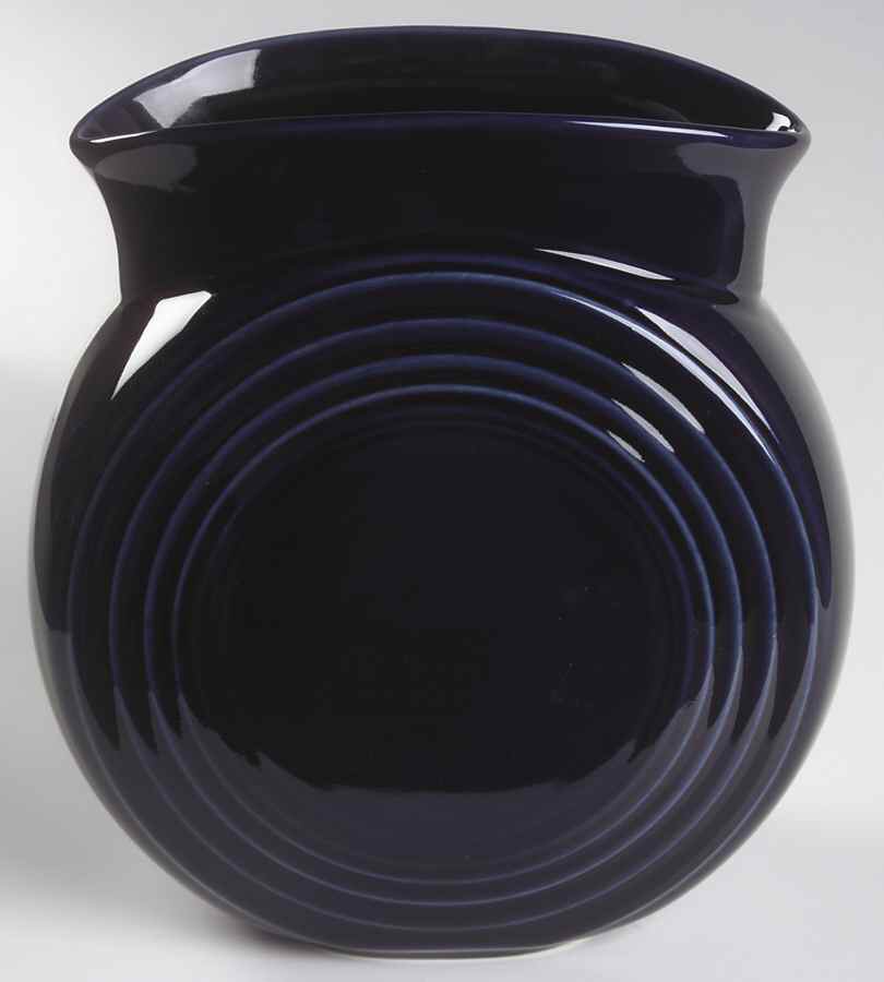 Fiesta Cobalt Blue (Intro 1986) 8" Disk Vase by Homer Laughlin -1