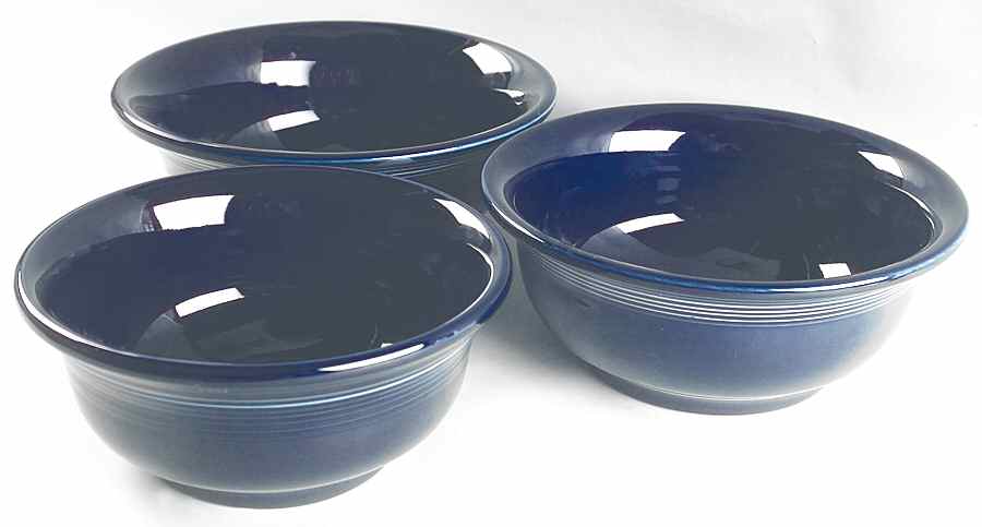 Fiesta Cobalt Blue (Intro 1986) (3 Piece) Mixing Bowl Set by Homer Laughlin -1