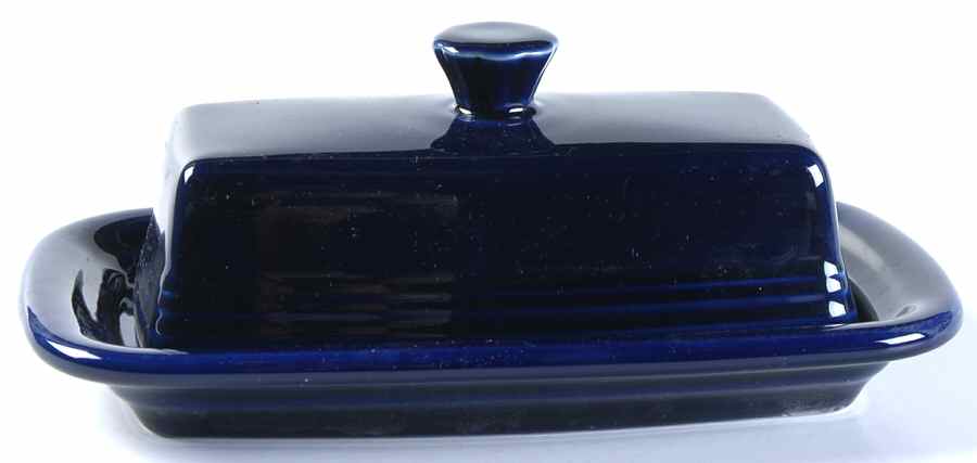 Fiesta Cobalt Blue (Intro 1986) Extra Large 1/4 Lb Covered Butter by Homer Laughlin -1