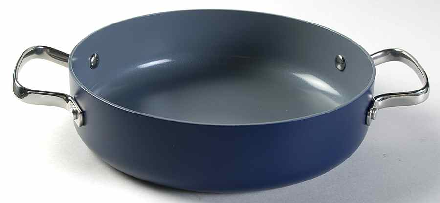 Fiesta Cobalt Blue (Intro 1986) 10" Skillet No Lid by Homer Laughlin -1
