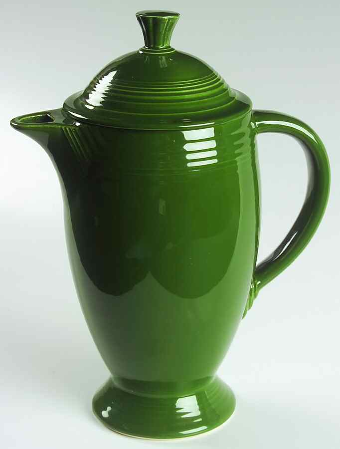 Fiesta Forest Green (Older) Coffee Pot & Lid by Homer Laughlin -1