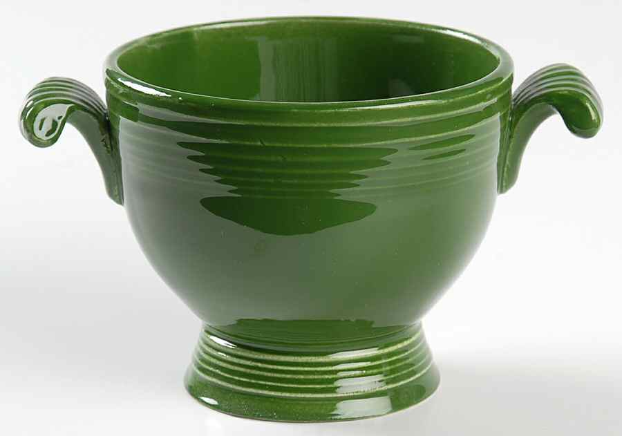 Fiesta Forest Green (Older) Sugar Bowl No Lid by Homer Laughlin -1