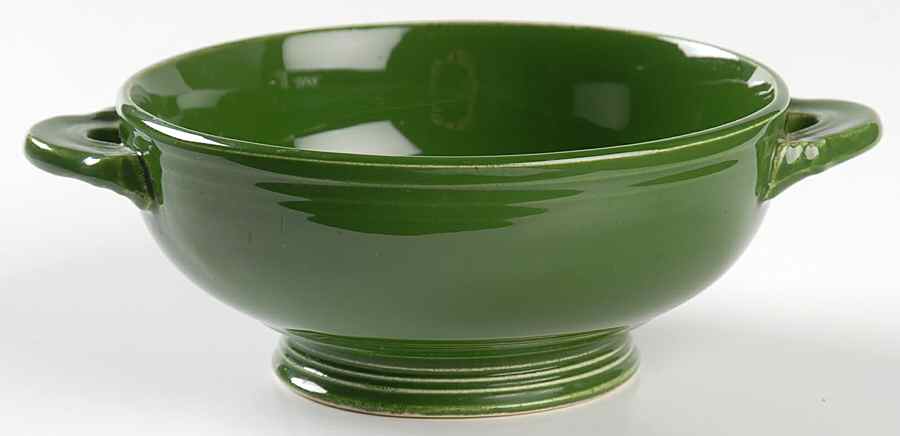 Fiesta Forest Green (Older) Cream Soup Bowl by Homer Laughlin -1