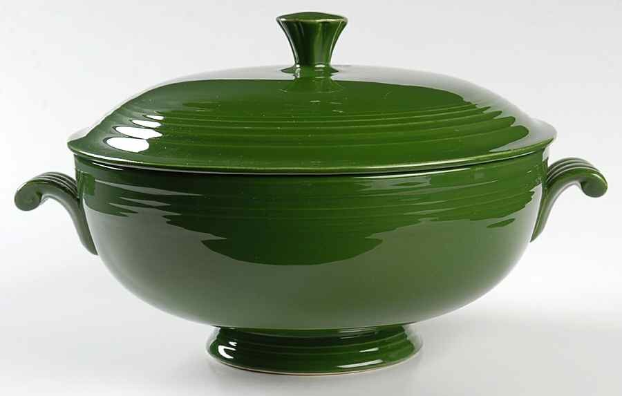 Fiesta Forest Green (Older) 1.25 Qt Round Covered Casserole by Homer Laughlin -1