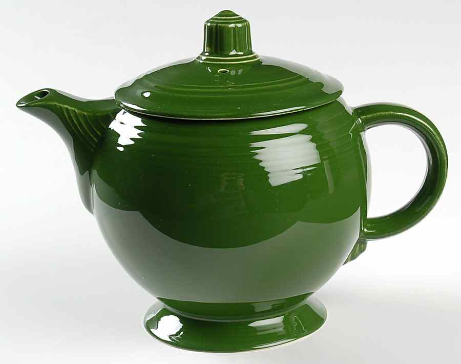 Fiesta Forest Green (Older) Teapot & Lid by Homer Laughlin -1