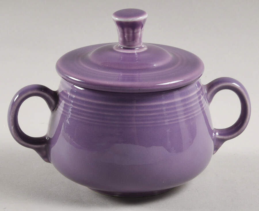 Fiesta Lilac (Intro 1993) Sugar Bowl & Lid by Homer Laughlin -1