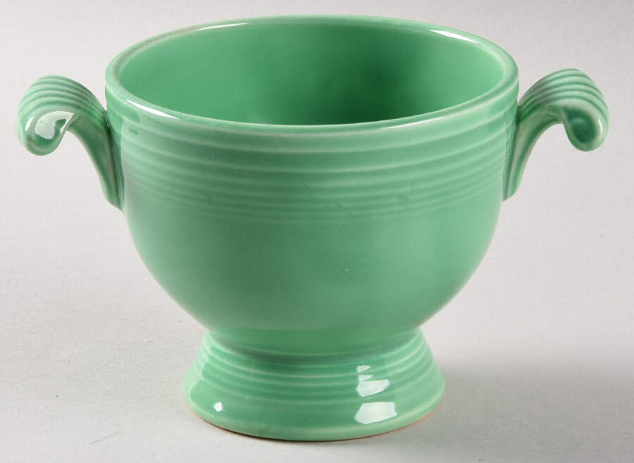 Fiesta Light Green (Older) Sugar Bowl No Lid by Homer Laughlin -1