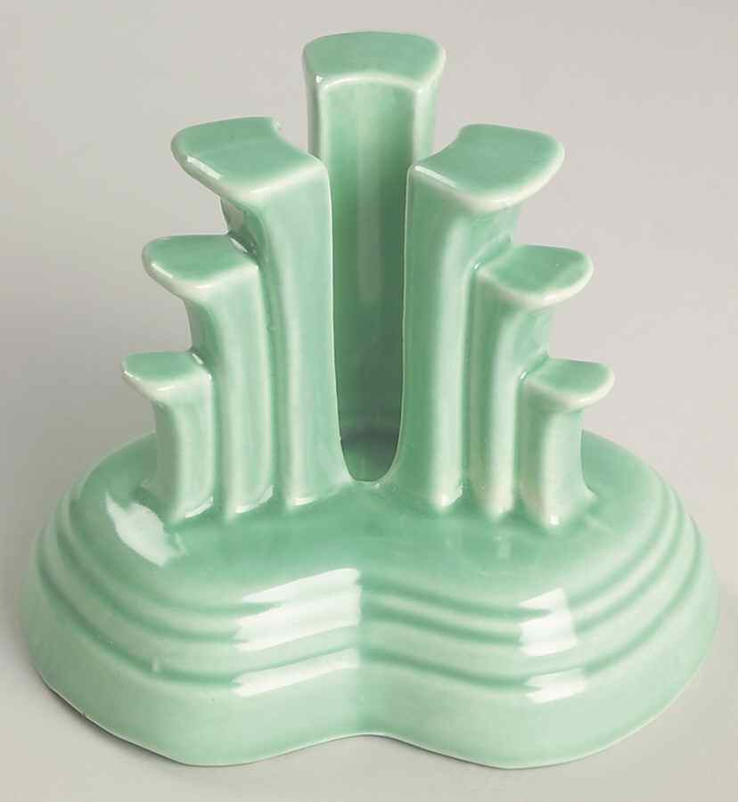 Fiesta Light Green (Older) Tripod Candleholder by Homer Laughlin -1