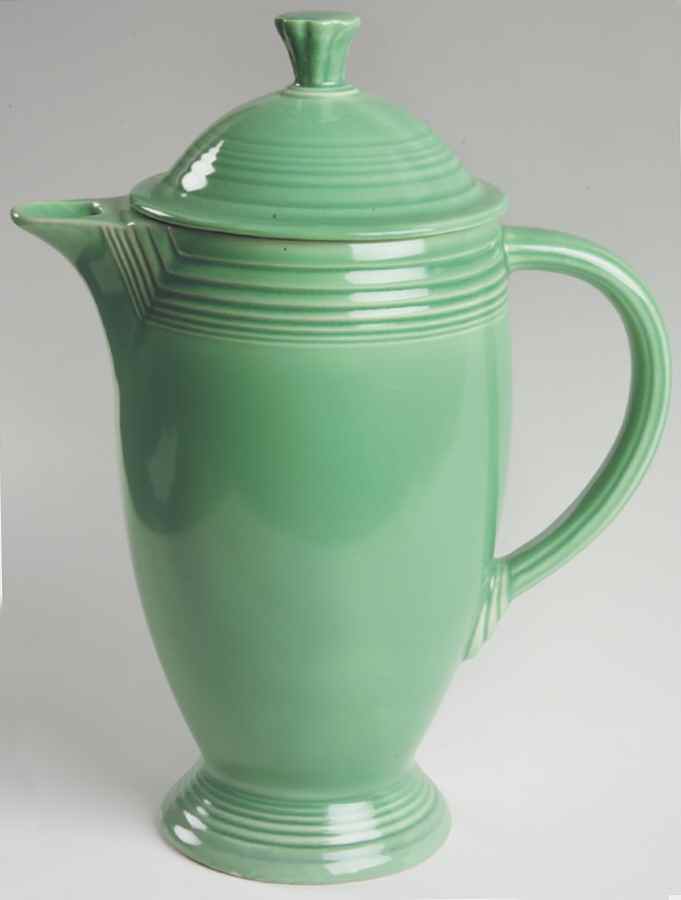 Fiesta Light Green (Older) Coffee Pot & Lid by Homer Laughlin -1