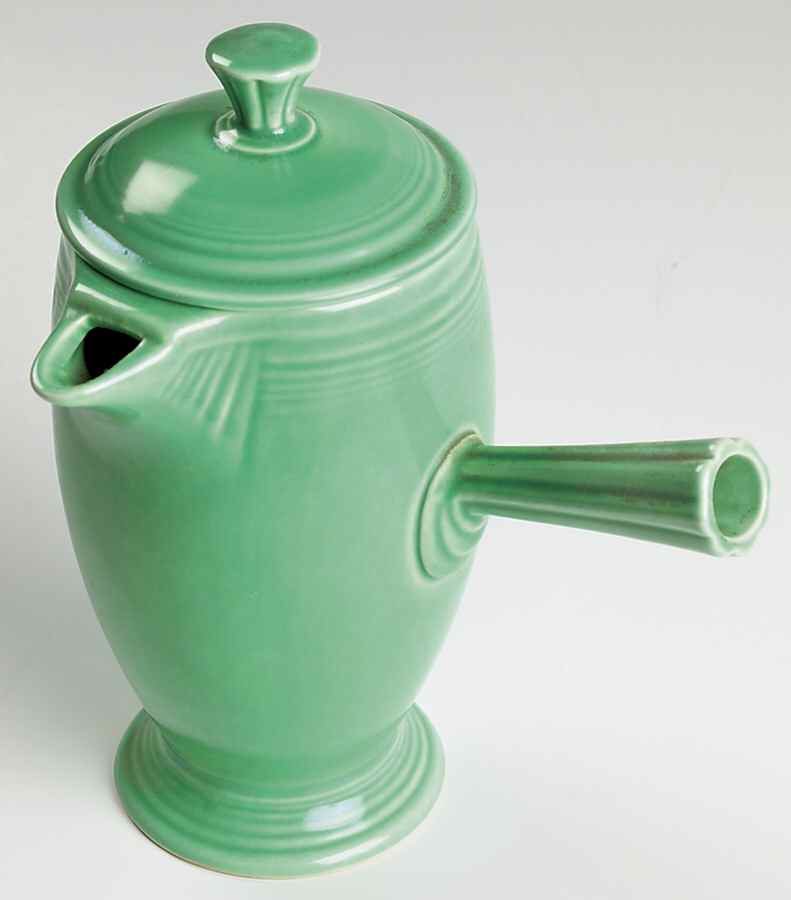 Fiesta Light Green (Older) Mini Coffee Pot & Lid by Homer Laughlin -1
