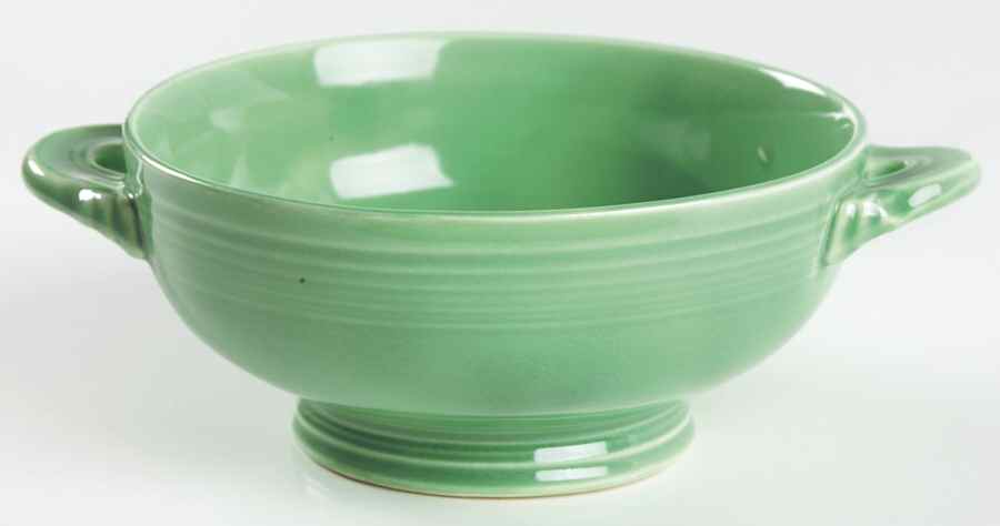 Fiesta Light Green (Older) Cream Soup Bowl by Homer Laughlin -1