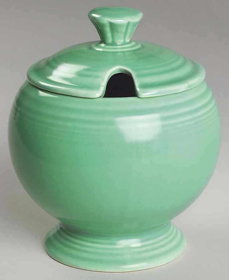 Fiesta Light Green (Older) Marmalade & Lid by Homer Laughlin -1
