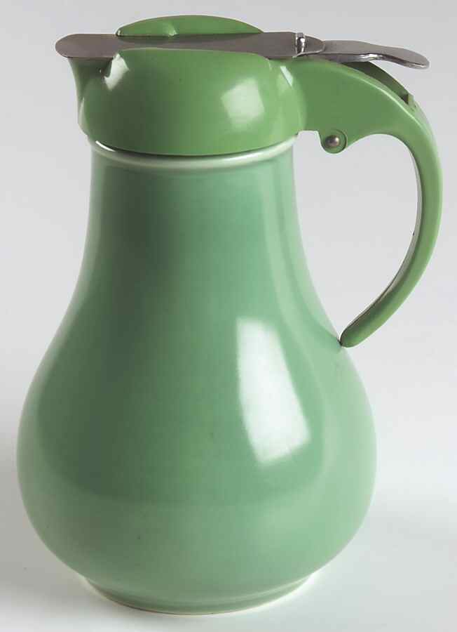 Fiesta Light Green (Older) Large Syrup with Lid by Homer Laughlin -1
