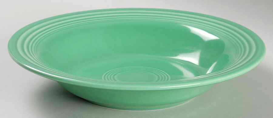 Fiesta Light Green (Older) Rim Soup Bowl by Homer Laughlin -1