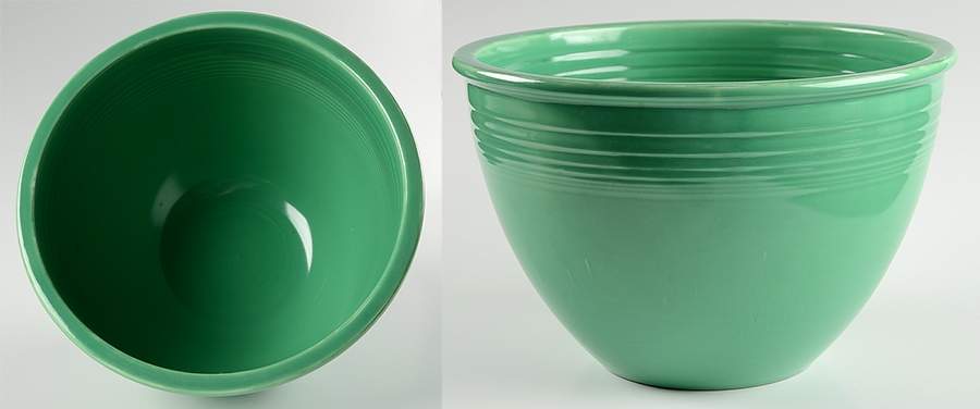 Fiesta Light Green (Older) 9" Nested Mixing Bowl w/No Center Interior Rings by Homer Laughlin -1
