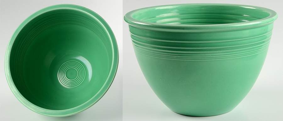 Fiesta Light Green (Older) 8" Nested Mixing Bowl w/Center Interior Rings by Homer Laughlin -1