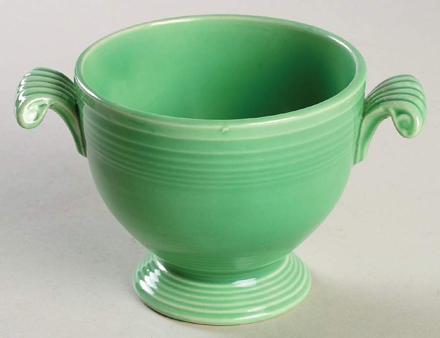 Fiesta Medium Green (Older) Sugar Bowl No Lid by Homer Laughlin -1