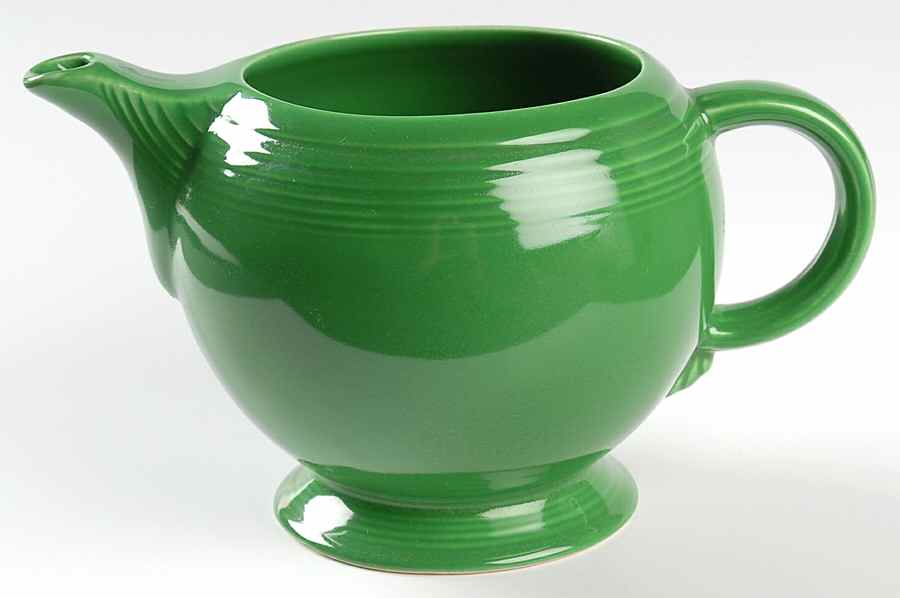 Fiesta Medium Green (Older) Teapot No Lid by Homer Laughlin -1
