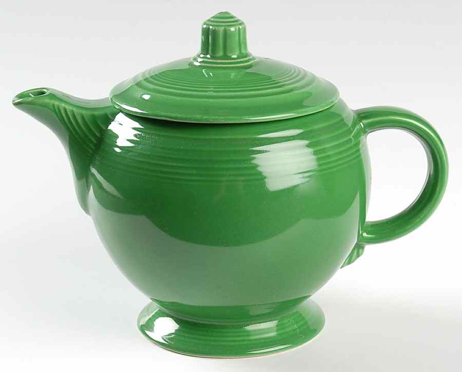 Fiesta Medium Green (Older) Teapot & Lid by Homer Laughlin -1