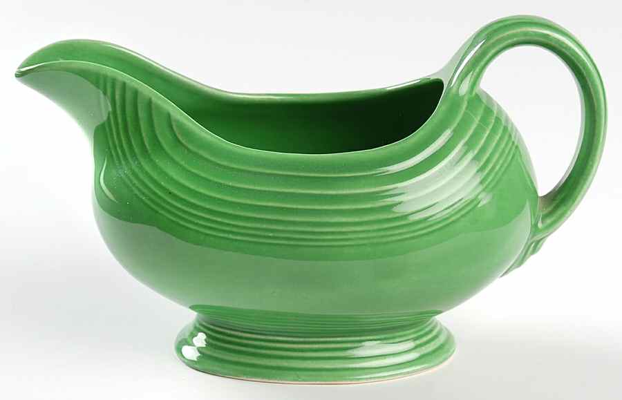 Fiesta Medium Green (Older) Open Sauce Boat by Homer Laughlin -1