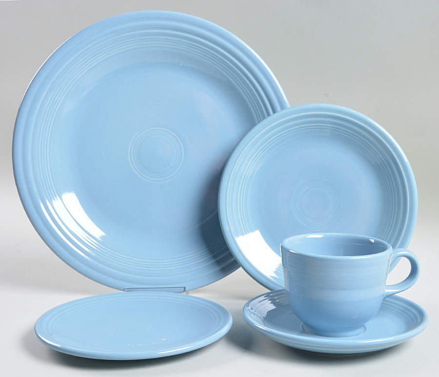 Fiesta Periwinkle Blue (Intro 1989) 5 Piece Place Setting by Homer Laughlin -1