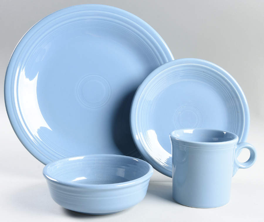 Fiesta Periwinkle Blue (Intro 1989) 4 Piece Place Setting by Homer Laughlin -1