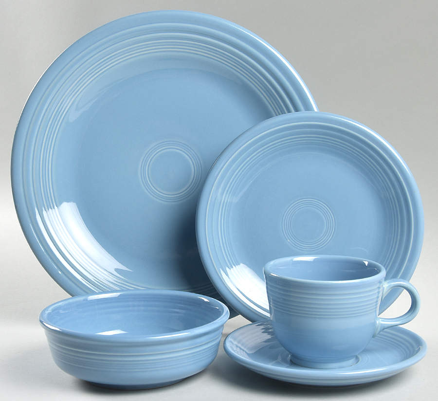 Fiesta Periwinkle Blue (Intro 1989) 5 Piece Place Setting by Homer Laughlin -1