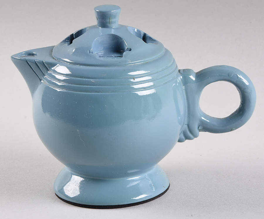 Fiesta Periwinkle Blue (Intro 1989) Teapot Cheese Spreader Holder Only by Homer Laughlin -1