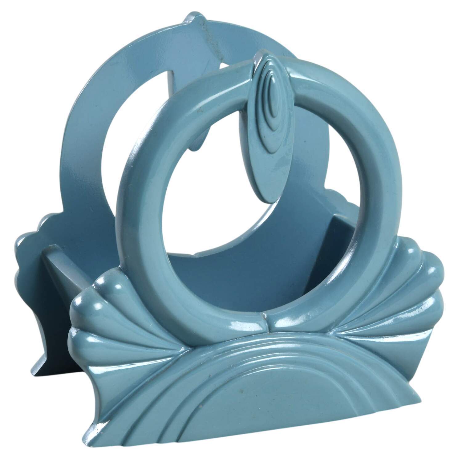 Fiesta Periwinkle Blue (Intro 1989) Holder for Coaster - Set of 4 by Homer Laughlin -1