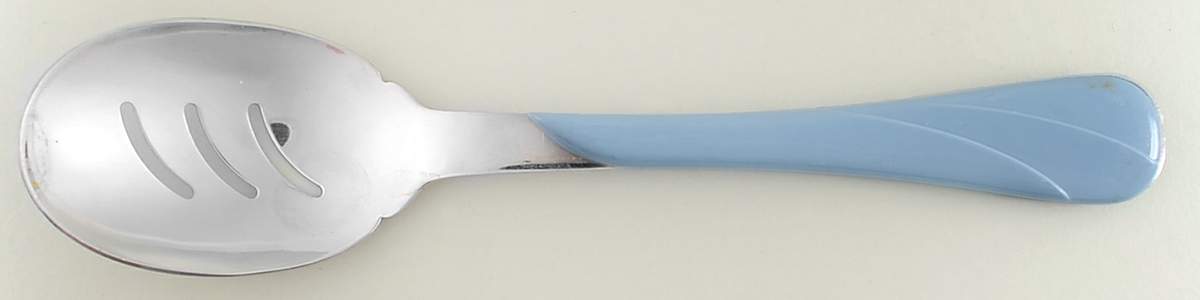 Fiesta Periwinkle Blue (Intro 1989) Pierced Tablespoon (Serving Spoon) by Homer Laughlin -1