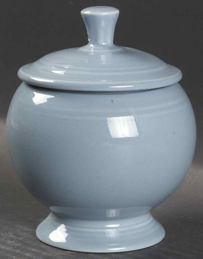 Fiesta Periwinkle Blue (Intro 1989) Individual Sugar Bowl & Lid by Homer Laughlin -1