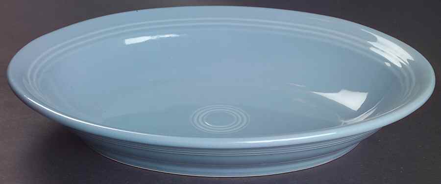 Fiesta Periwinkle Blue (Intro 1989) 12" Oval Vegetable Bowl by Homer Laughlin -1