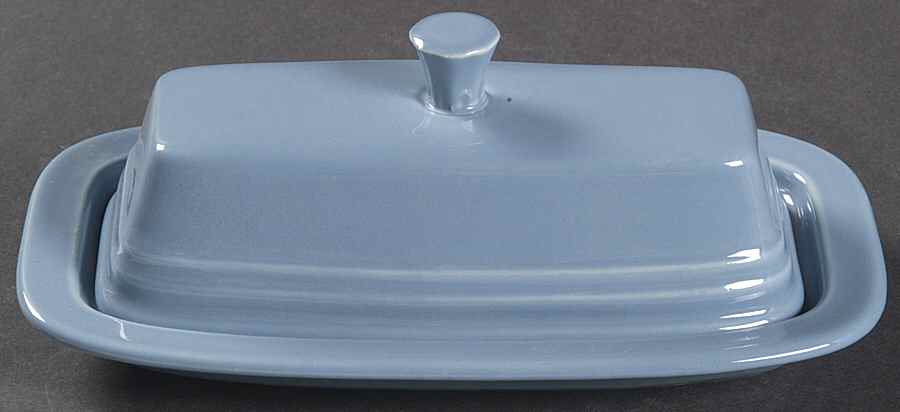 Fiesta Periwinkle Blue (Intro 1989) 1/4 Lb Covered Butter by Homer Laughlin -1