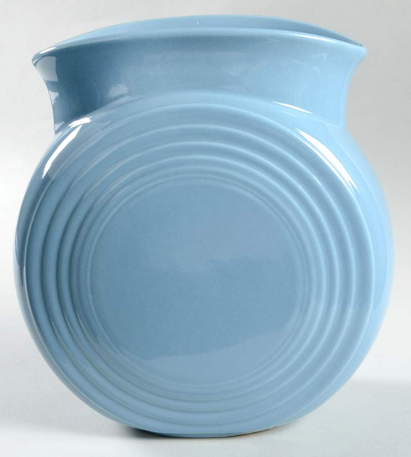 Fiesta Periwinkle Blue (Intro 1989) 8" Disk Vase by Homer Laughlin -1