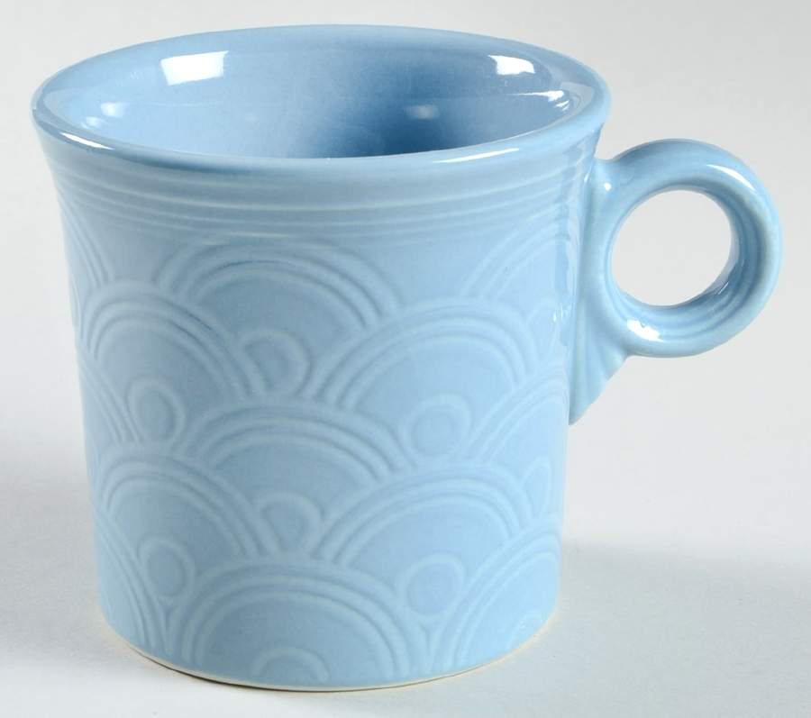 Fiesta Periwinkle Blue (Intro 1989) Embossed Mug by Homer Laughlin -1