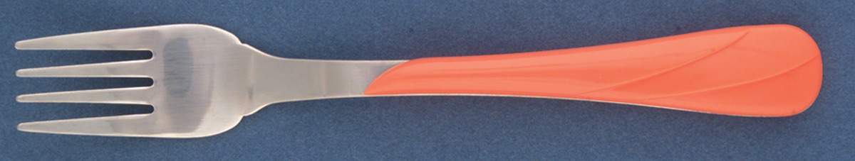 Fiesta Persimmon (Intro 1989) Individual Salad Fork by Homer Laughlin -1