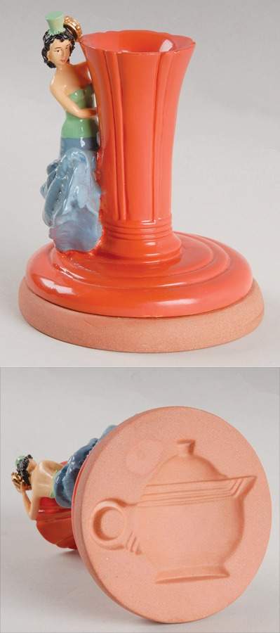 Fiesta Persimmon (Intro 1989) Cookie Mold/Press by Homer Laughlin -1