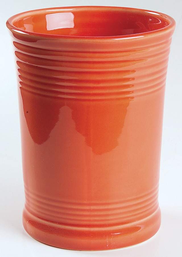 Fiesta Persimmon (Intro 1989) Utensil Holder by Homer Laughlin -1