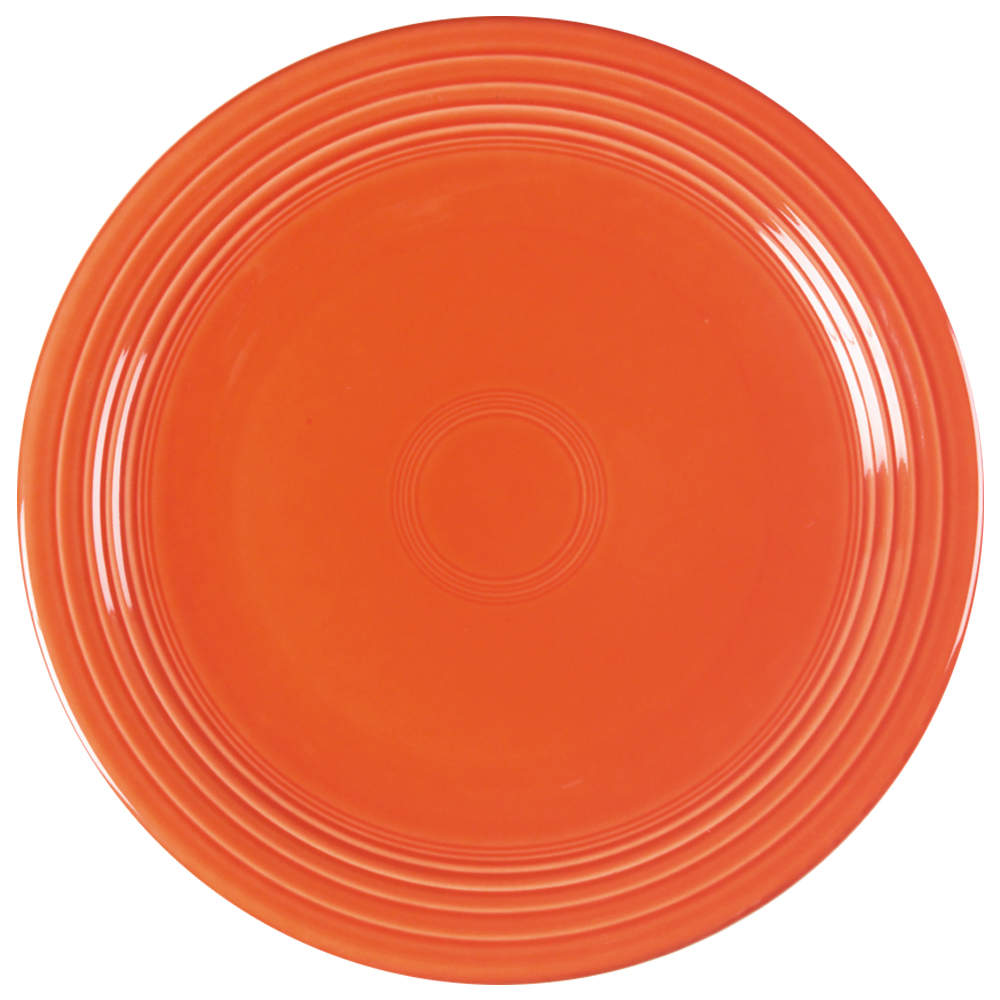 Fiesta Persimmon (Intro 1989) 11" Chop Plate (Round Platter) by Homer Laughlin -1
