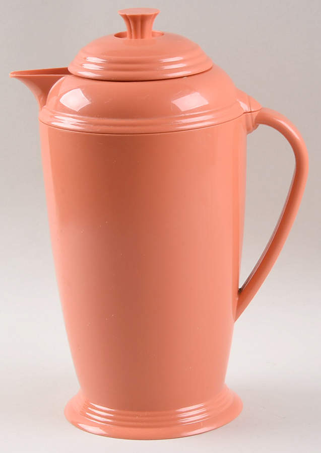 Fiesta Persimmon (Intro 1989) Plastic Thermos/Carafe & Lid by Homer Laughlin -1