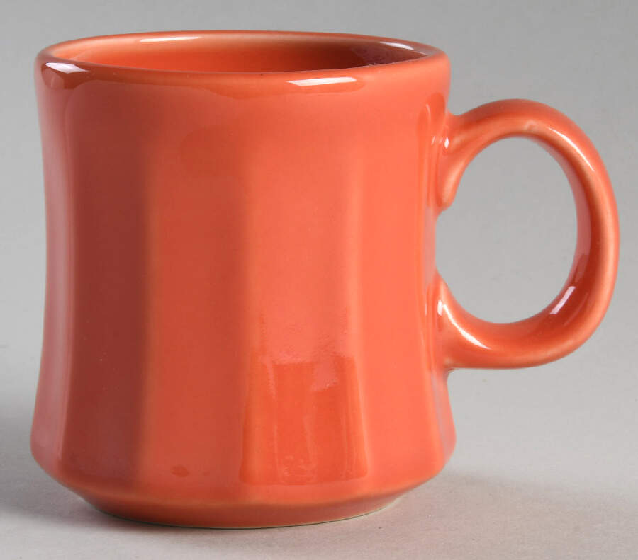 Fiesta Persimmon (Intro 1989) Tower Mug by Homer Laughlin -1
