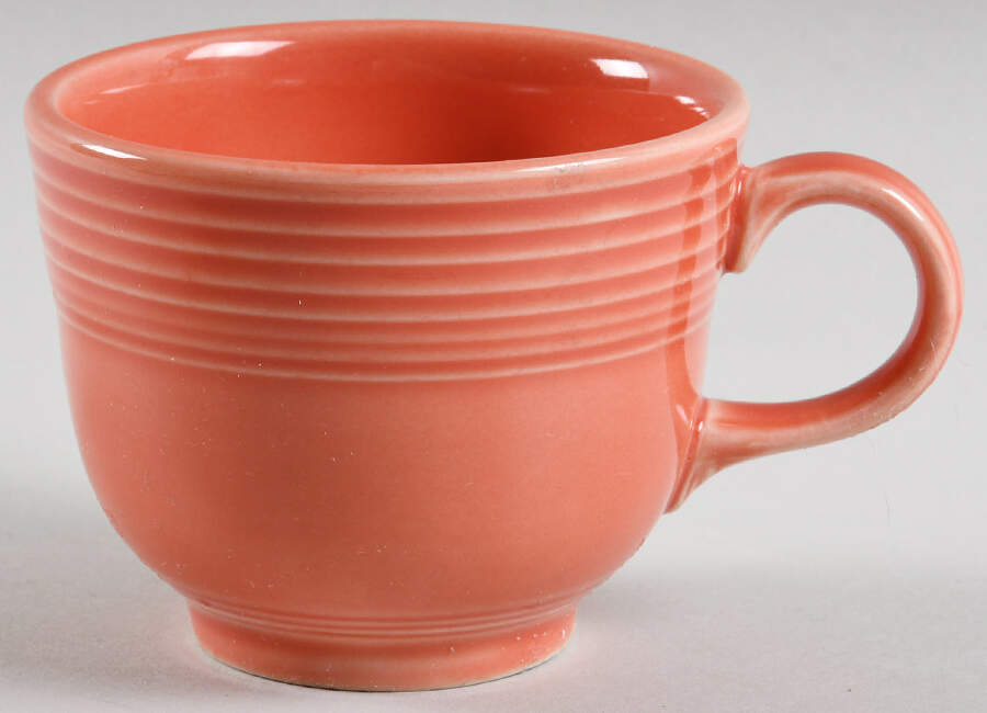 Fiesta Persimmon (Intro 1989) Flat Cup by Homer Laughlin -1