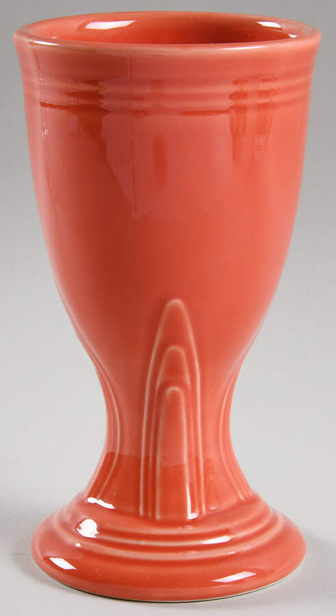 Fiesta Persimmon (Intro 1989) 1o Oz China Goblet by Homer Laughlin -1