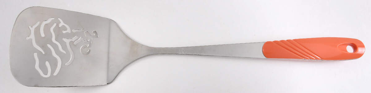 Fiesta Persimmon (Intro 1989) Metal Spatula with Plastic Handle by Homer Laughlin -1