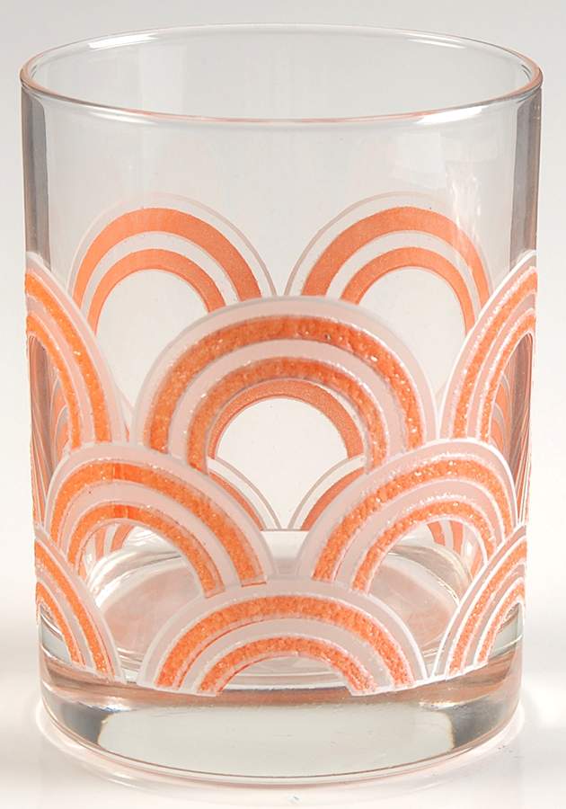 Fiesta Persimmon (Intro 1989) Glassware Double Old Fashioned by Homer Laughlin -1