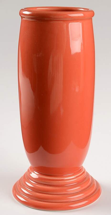 Fiesta Persimmon (Intro 1989) 9" Vase by Homer Laughlin -1