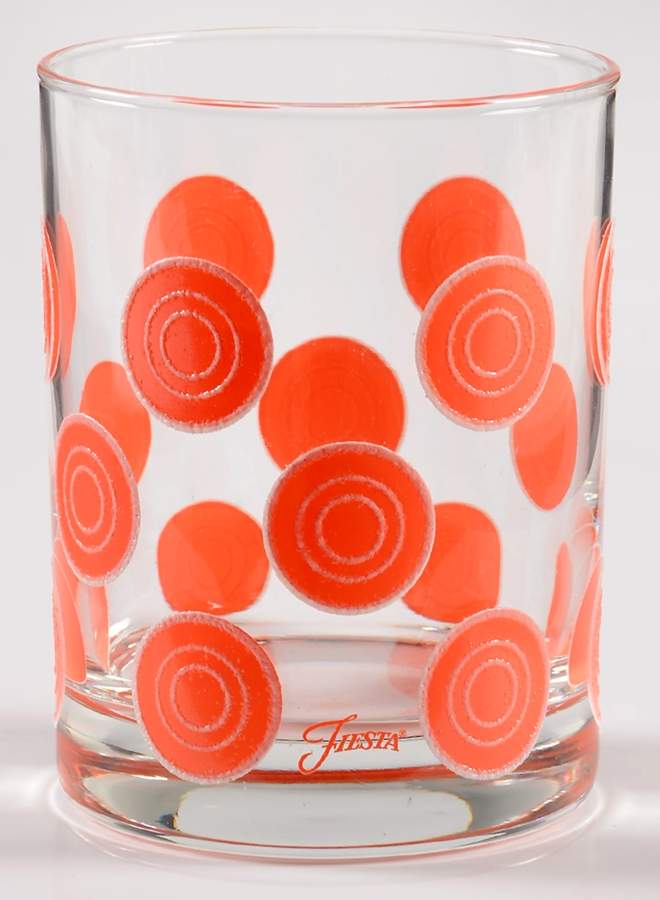 Fiesta Persimmon (Intro 1989) 12 Oz Glassware Double Old Fashioned by Homer Laughlin -1