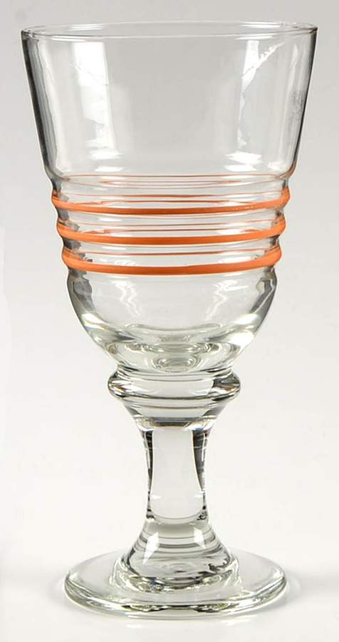 Fiesta Persimmon (Intro 1989) 12 Oz Glassware Goblet by Homer Laughlin -1