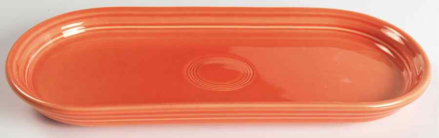 Fiesta Persimmon (Intro 1989) 13" Oblong Tray by Homer Laughlin -1