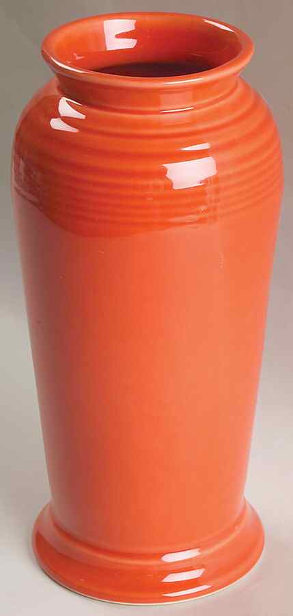 Fiesta Persimmon (Intro 1989) 9" Monarch Vase by Homer Laughlin -1